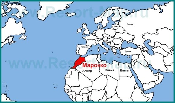 Марокко карта мира